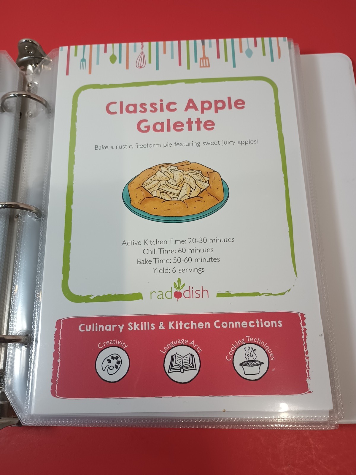 Lot Of 18 RADDISH KIDS Cooking Recipe Cards, INSTRUCTIONS, TRI-FOLD +12 Cards
