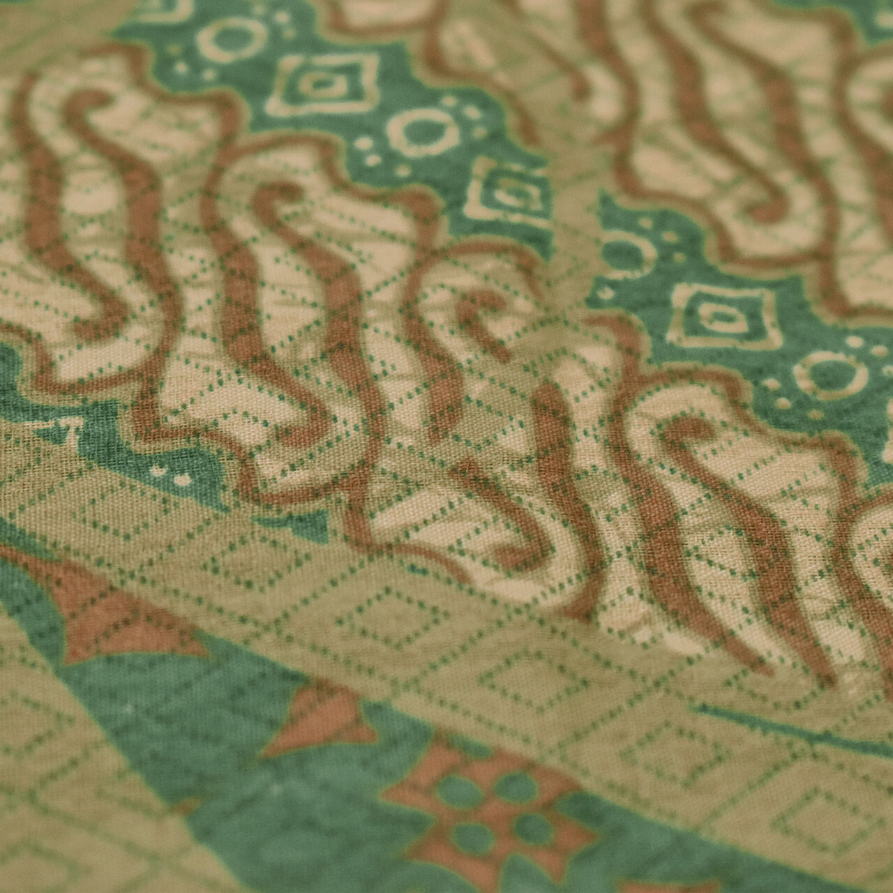 Indonesian Batik fabric, Traditional cloth Javanese ethnic cotton Sarong textile