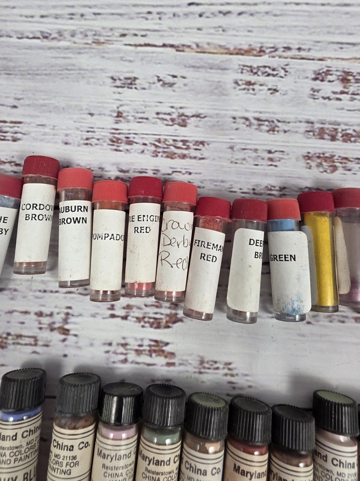 75+ China Porcelain Powder Paints Vials House Of China, Maryland China, Mr &Mrs