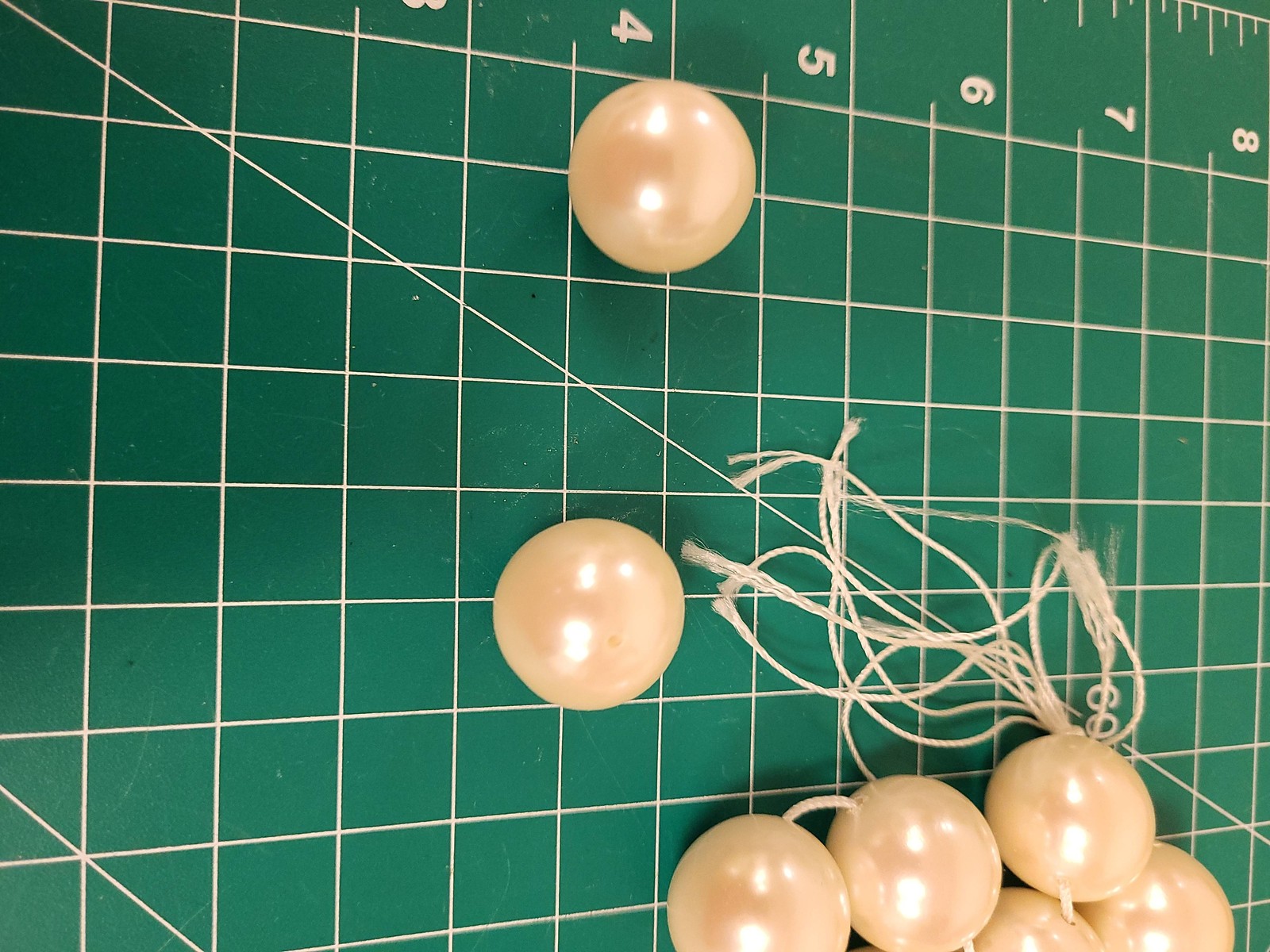 40 Faux Pearl Beads Lot Ivory Color String Craft Jewelry Making Supplies Bulk