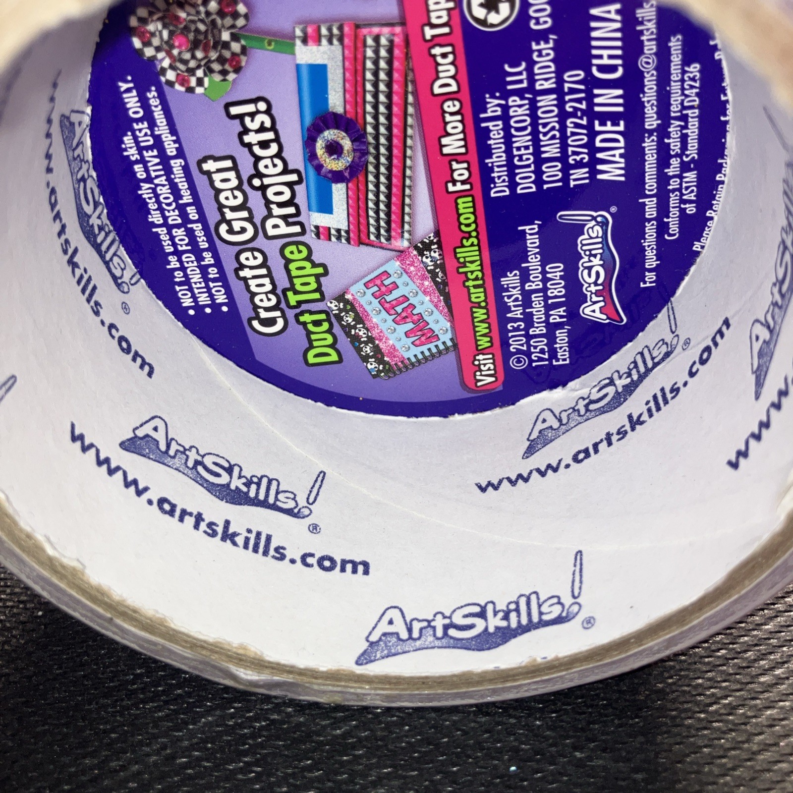 Art Skills Tape Trendz Designer Tape “SPARKLE” Purple Glitter 5 yds x 1.70 in