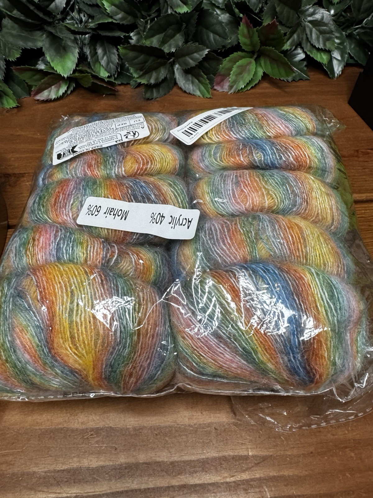MUYUAN Mohair Blend Yarn Lot of 10 Skeins Rainbow Pastel Lace Weight Sealed NEW