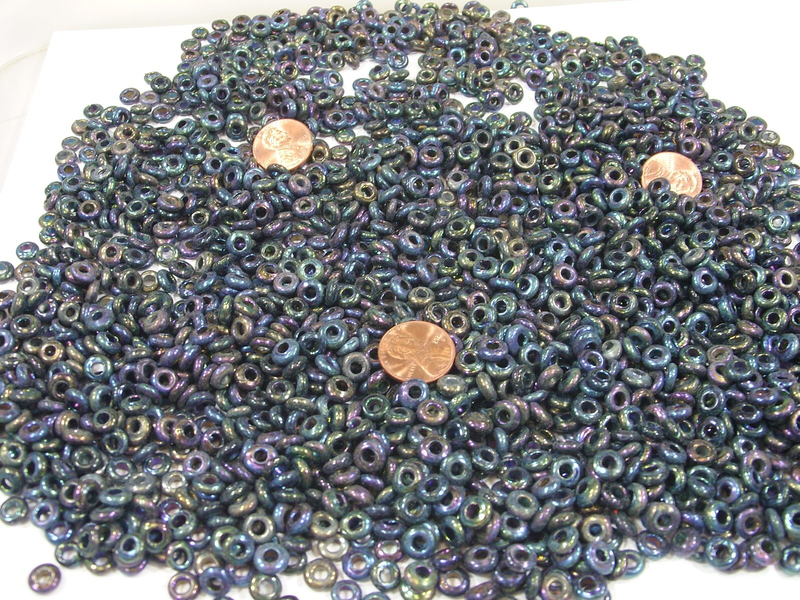 2 Pounds Metal Mix Color India Spacer Glass Beads Wholesale Bulk Lot (FY-903)