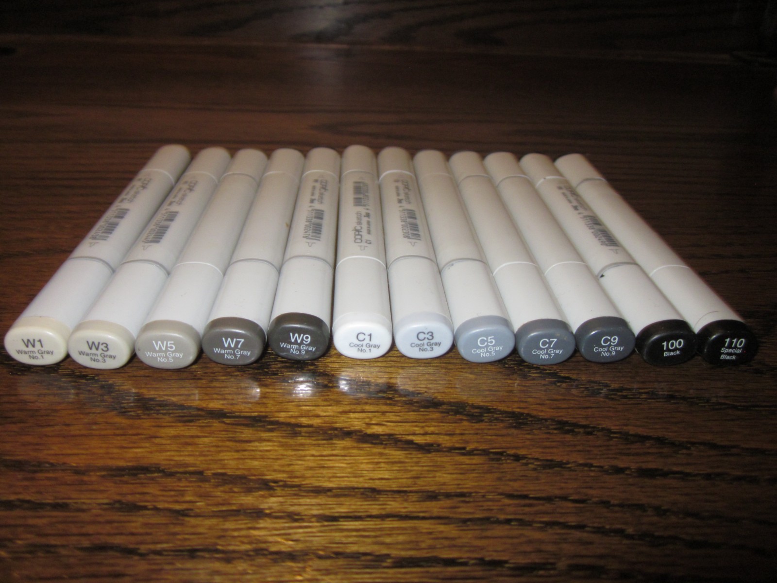 12- LOT~COPIC SKETCH MARKERS ~W & C & 100/110 SERIES~GREYS!