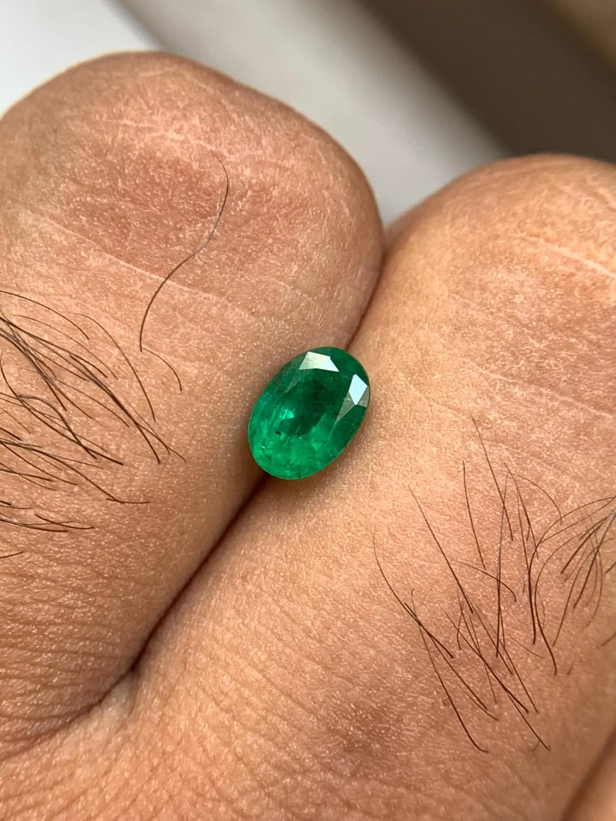 Natural Zambia Emerald 1.23 Cts Oval Cut 8×6 MM Loose Gemstone For Jewelry