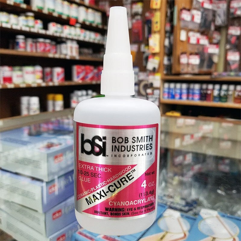 Bob Smith Industries BSI 136 MAXI-CURE Gap Filling Pocket CA Glue 4 OZ. Bottle