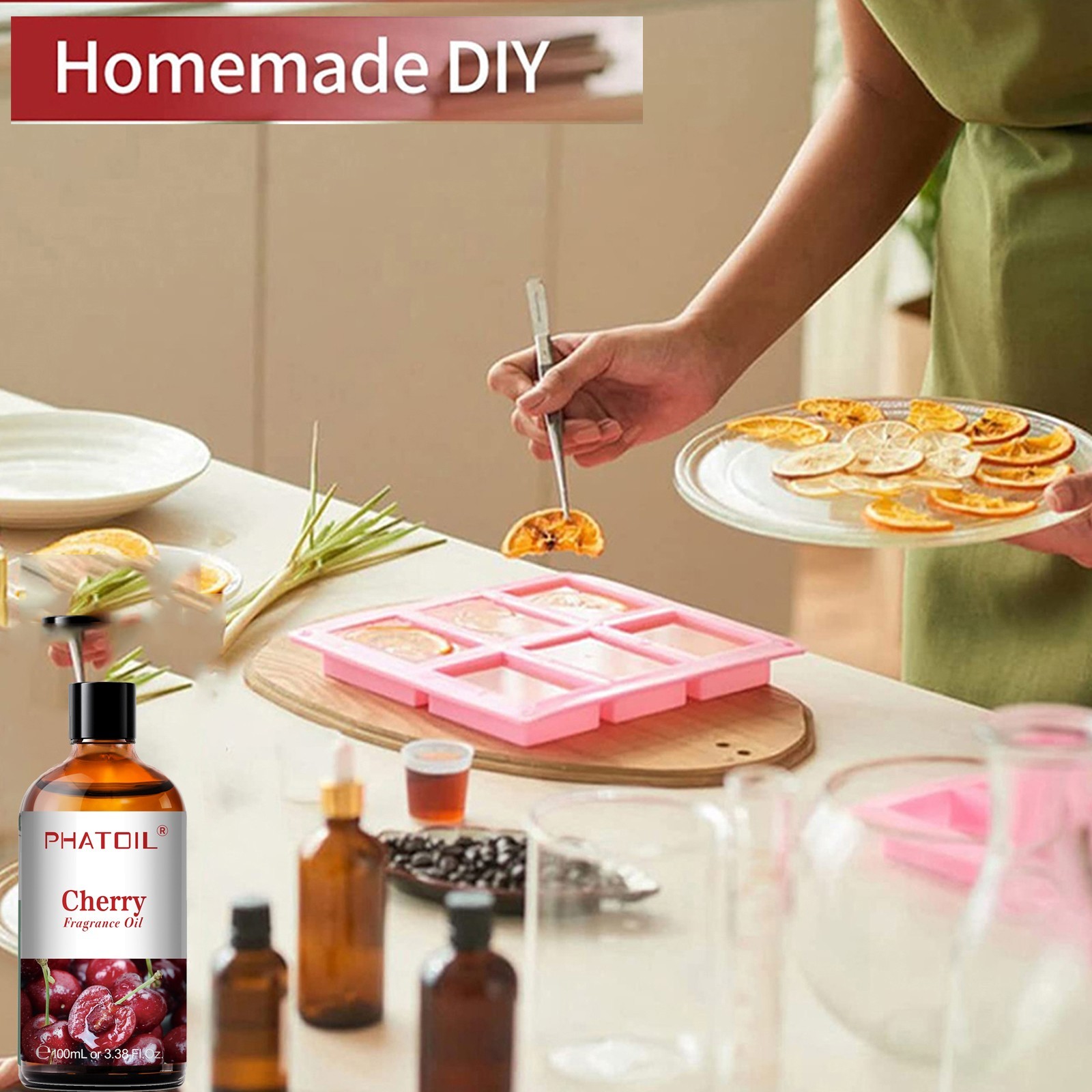 Cherry Fragrance Oils for Aromatherapy, Essential Oils for DIY Candle,Diffuser