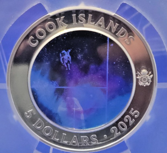 2025 Cook Island Universe Knowledge Color Glass Seven Pillars Humanity PCGS MS70