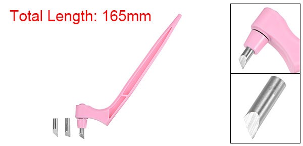 360 Degree Rotating Craft Cutting Tools with 15 30 45 Degree Blade Pink