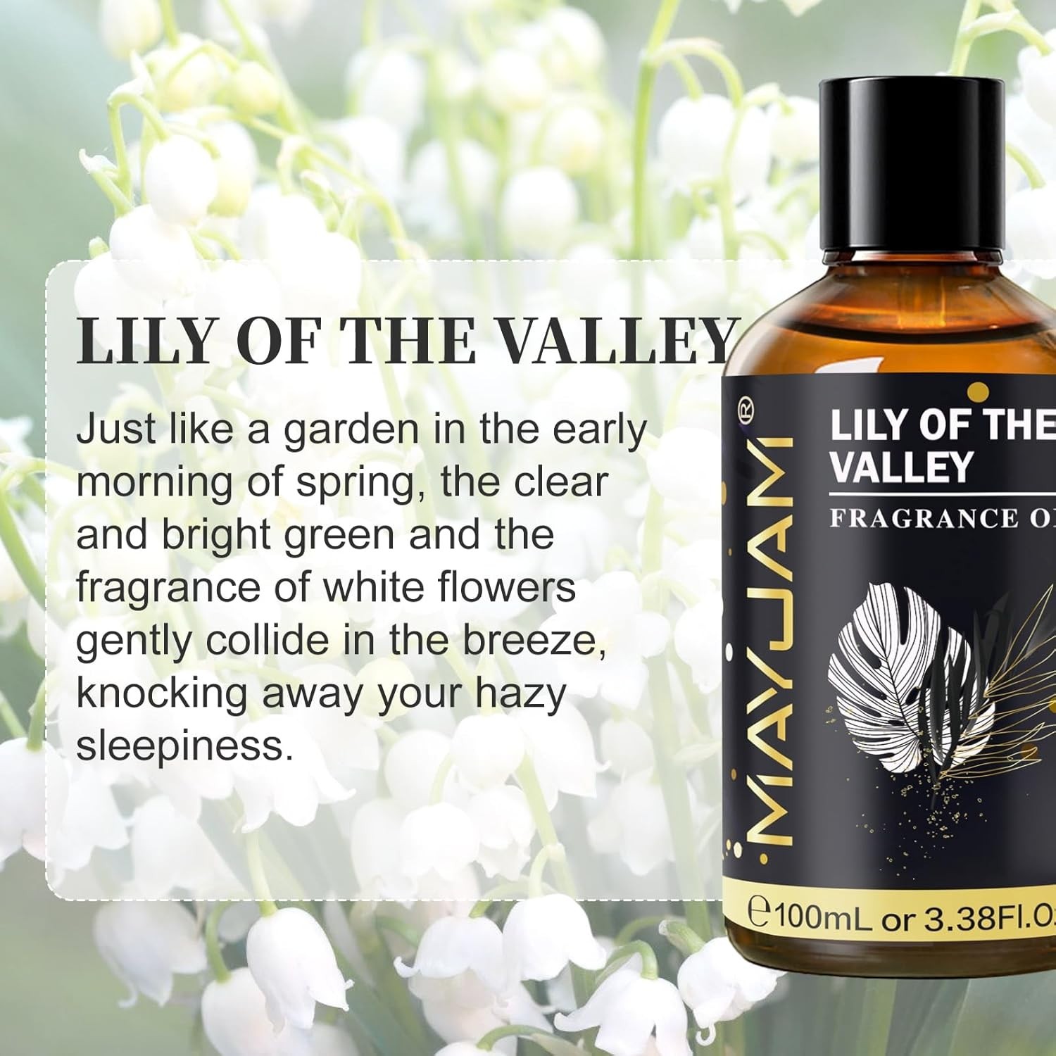 Lily of the Valley Fragrance Oil, MAYJAM 3.38FL.OZ Essential Oils for Diffusers