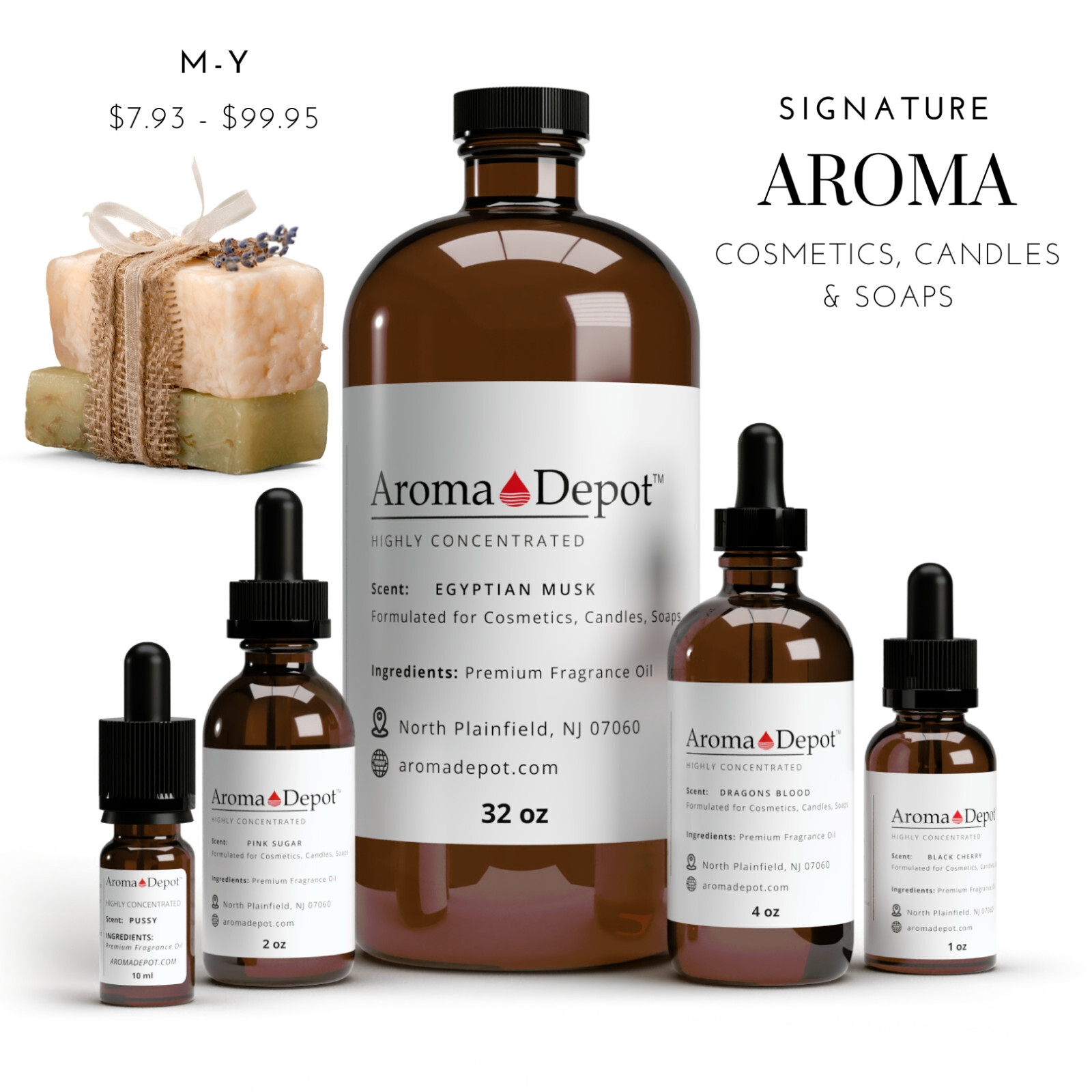 Fragrance oils for Candles Soap Making Bath Diffuser Burners Incense Scented Oil