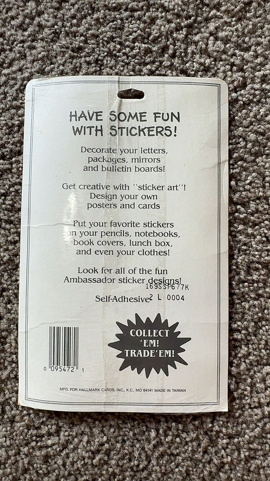 Vintage 1983 Hallmark Ambassador Super Stickers – Puffy Balloon Faces, 1 Sheet