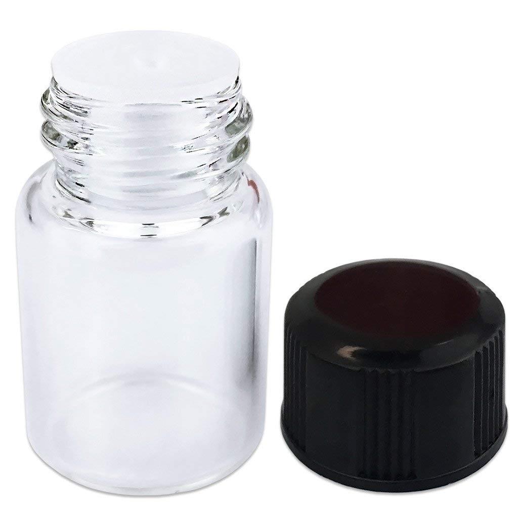 12 Pieces 2ML Clear Essential Oil Small Sample Glass Vials Bottles Containers