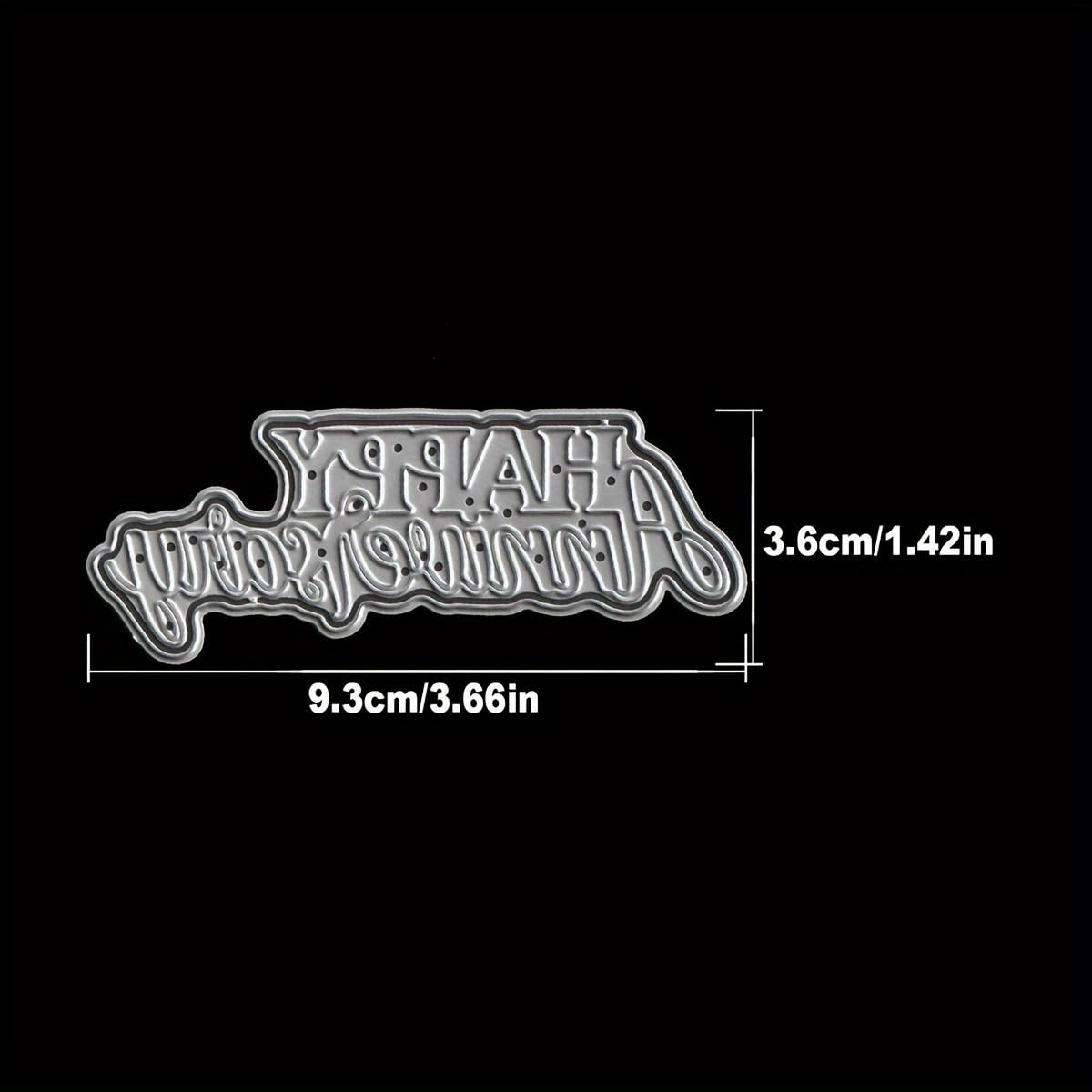 Happy Anniversary Die-Cuts Carbon Steel Metal Cutting Dies for DIY Scrapbooki