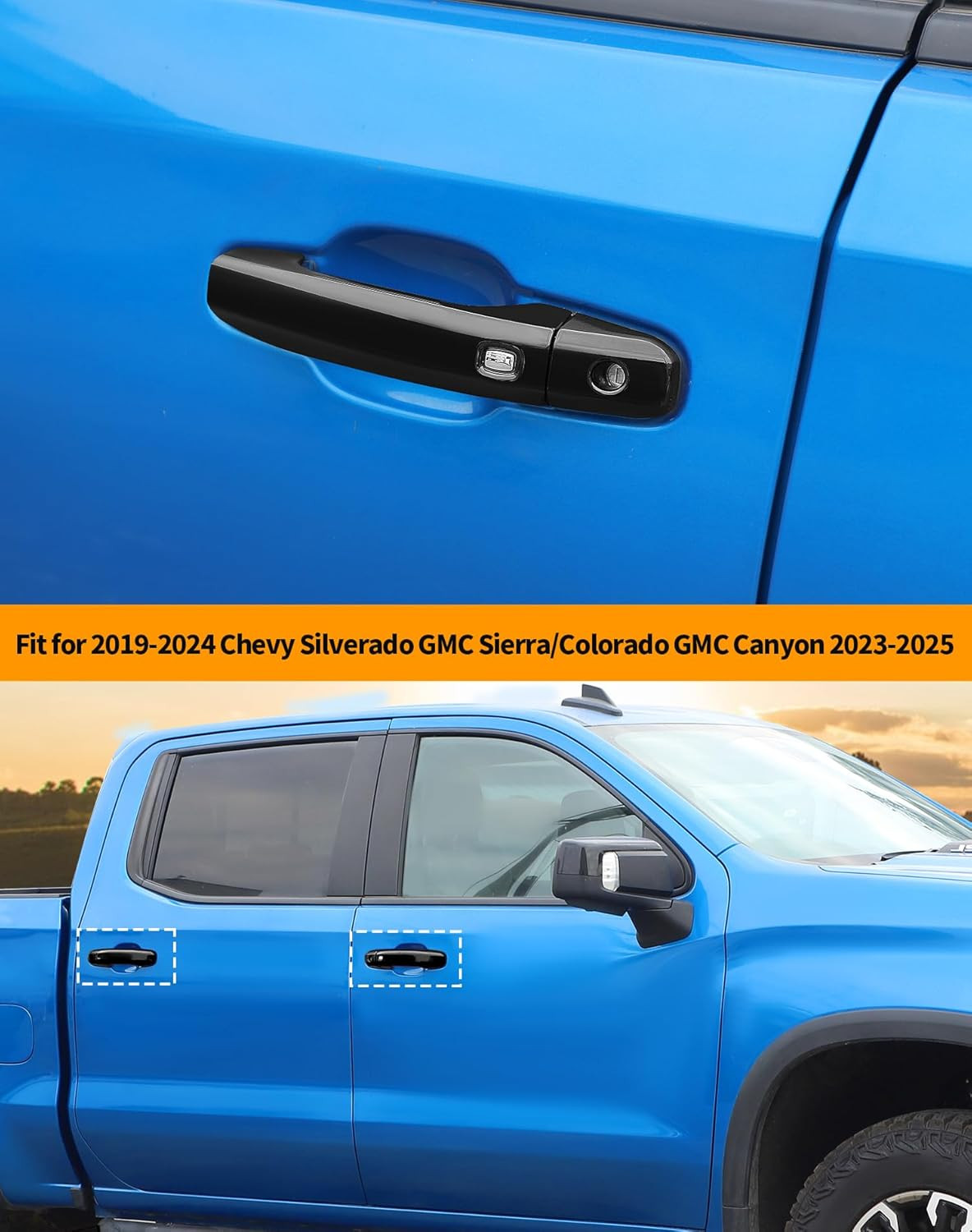 2019-2024 Silverado Sierra Colorado Canyon Door Handle Covers–Compatible Replace
