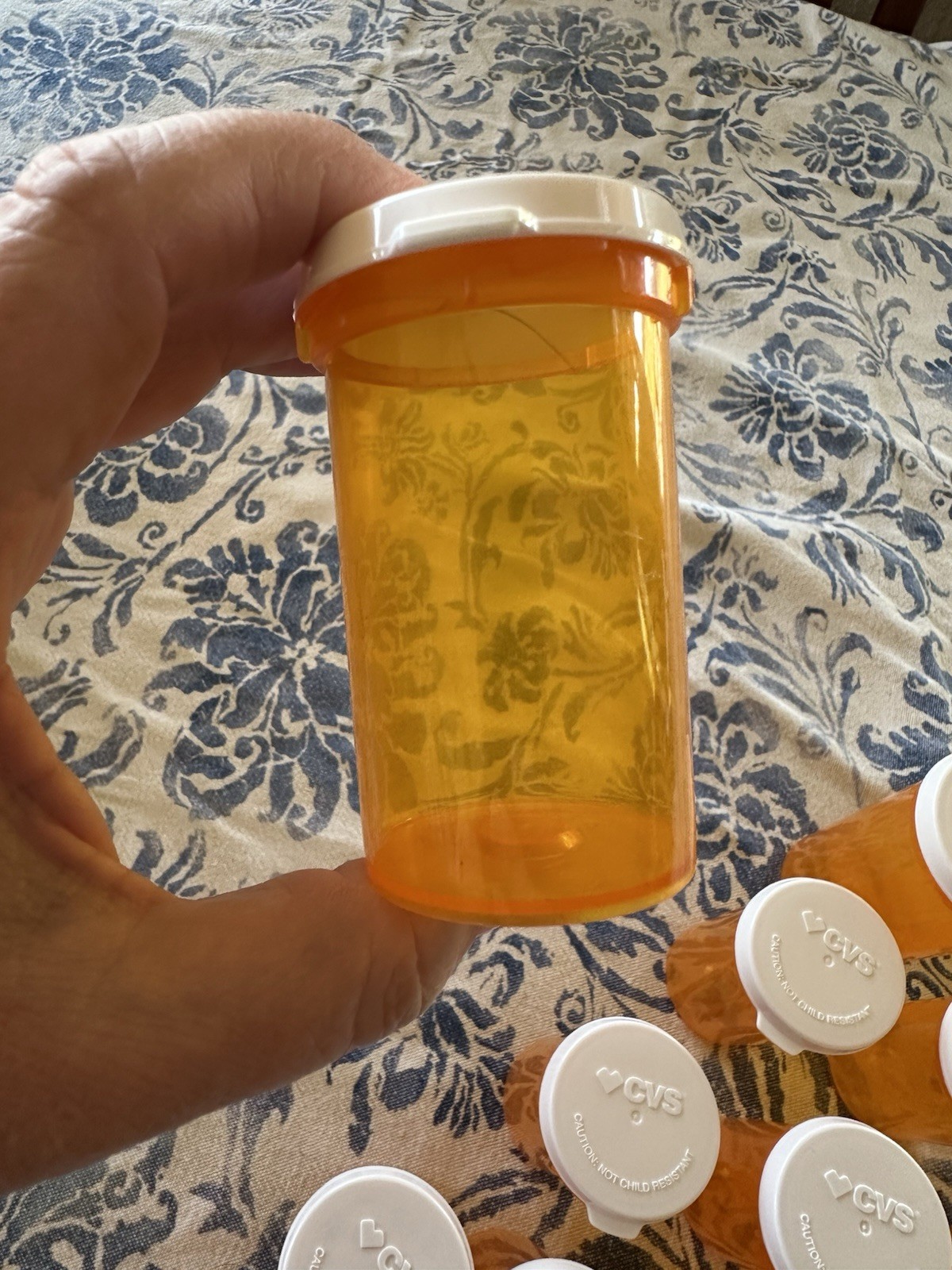 Lot of 33 Empty Amber Prescription Rx Pill Bottles Art Crafts Fishing Storage