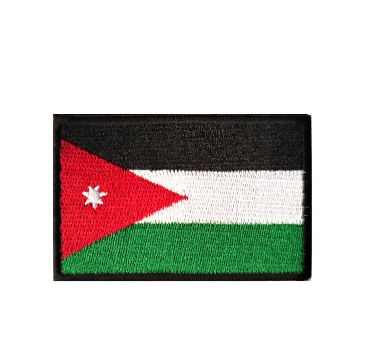 Jordan Flag Patch Embroidered Sew-On Jordanian Middle East Decal Free Shipping!