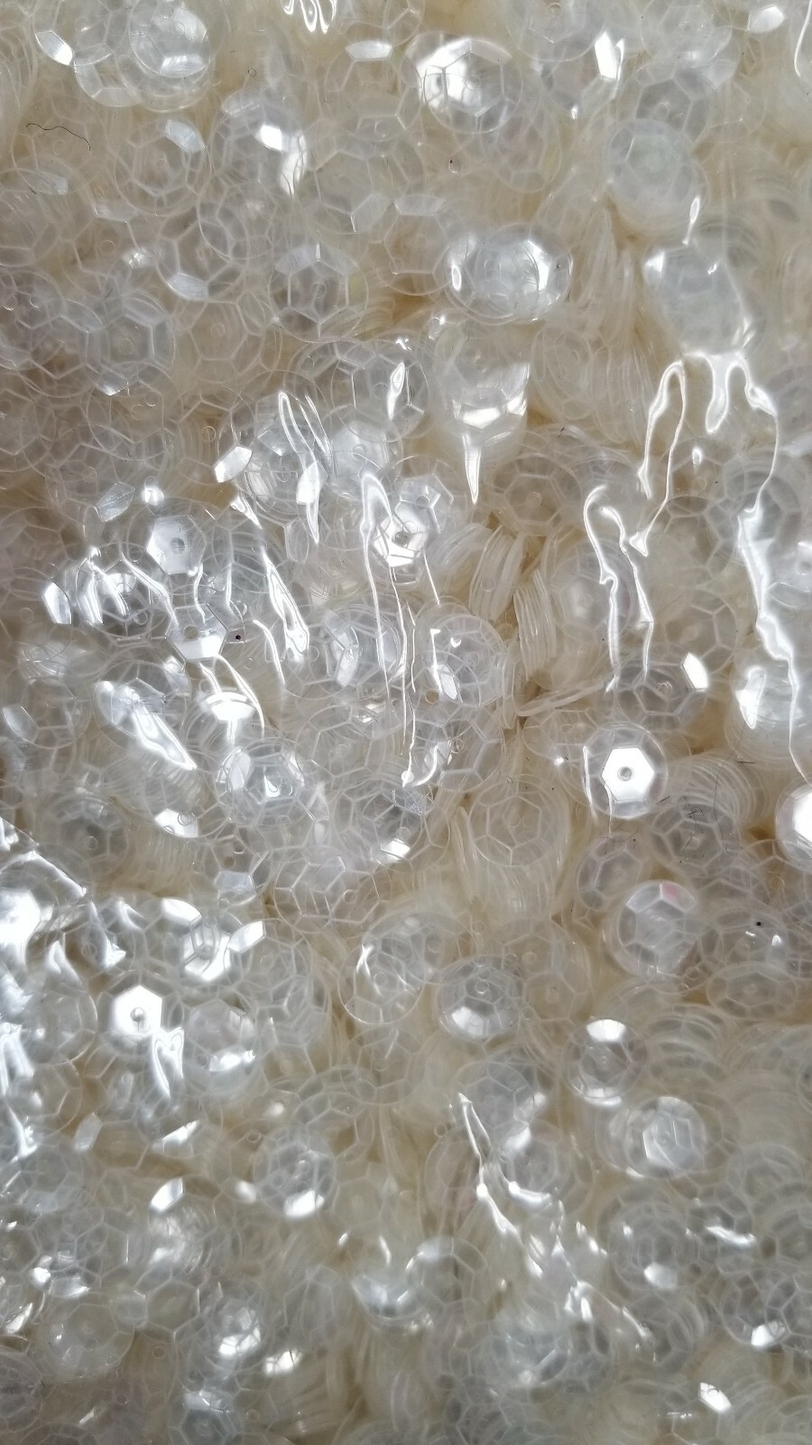 8mm Loose Sequins clear natural 2.32 oz (1 kio gram) usa seller ,free shipping