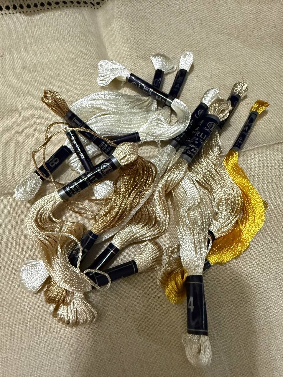 Vintage Marllitt Embroidery Thread Lot 10 Skeins Germany Viscose Rayon Floss NOS