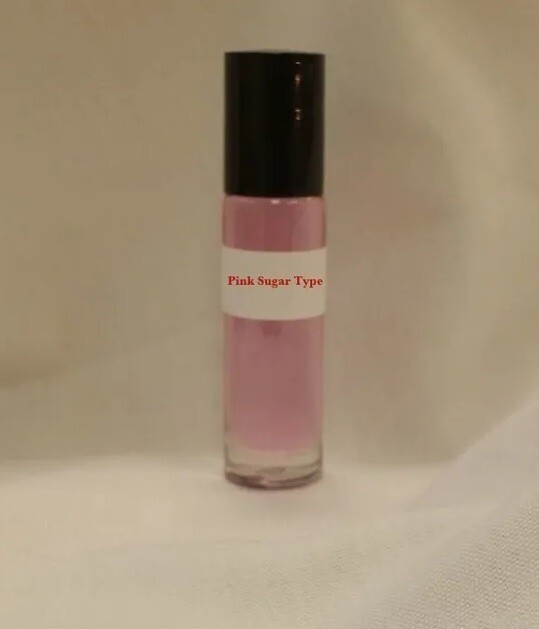 Perfume Roll On Bottle Body Oil, 1/3 oz Scented Fragrance Oil Pink Sugar