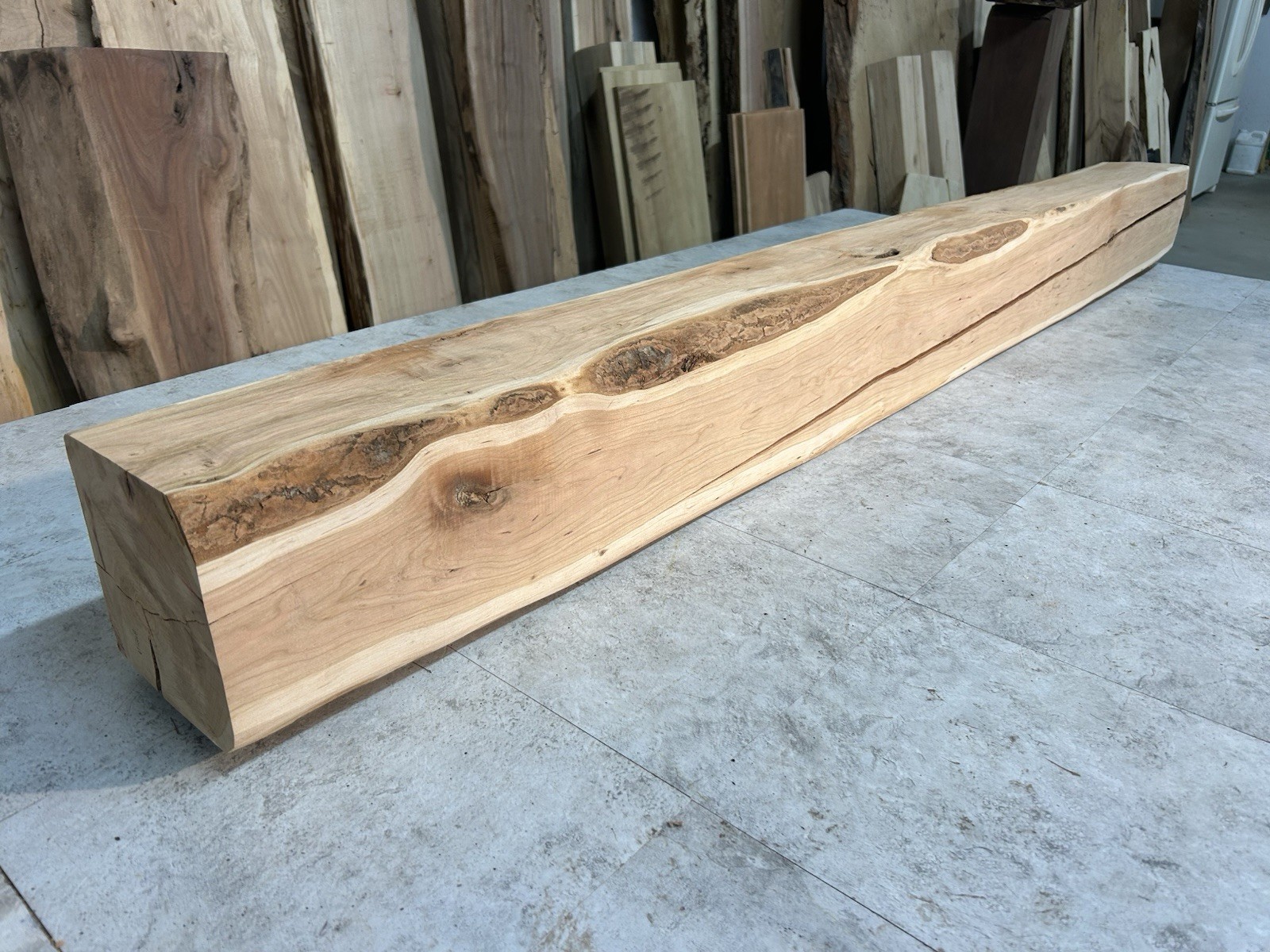 Cherry Mantel Beam/Fireplace Mantel Beam/Rustic Modern Wood/Solid Hardwood Beam
