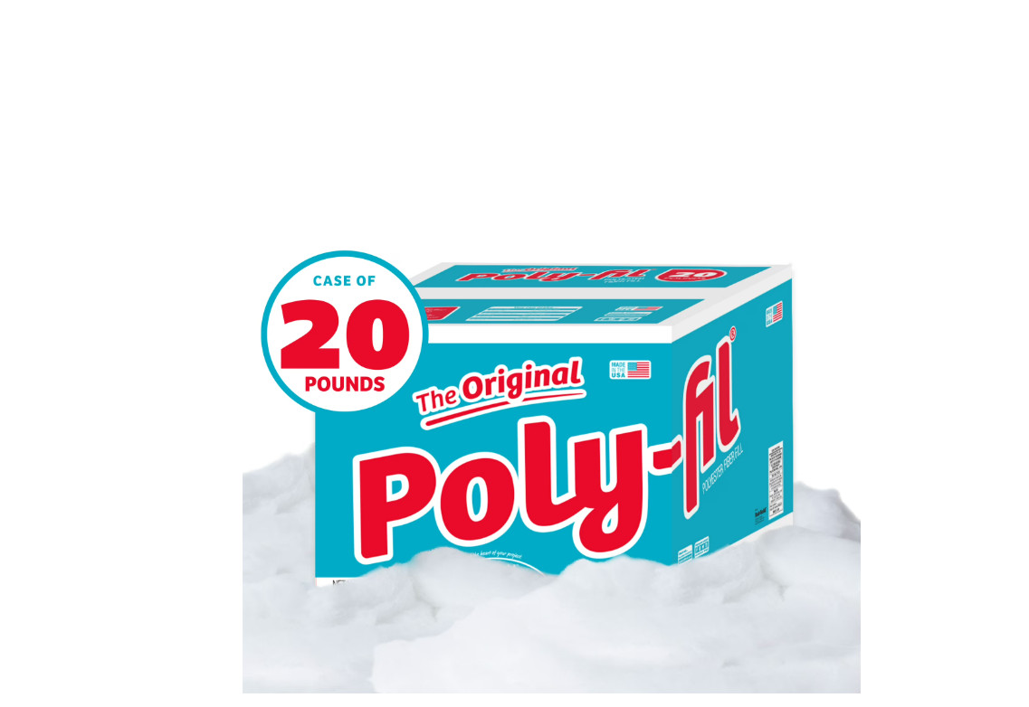 Poly-Fil Polyester Fiberfill Stuffing, 20lb Box, Bulk, by Fairfield