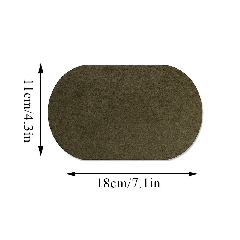 Suede Leather Iron on Oval Elbow Knee Patches DIY Repair Sewing Applique