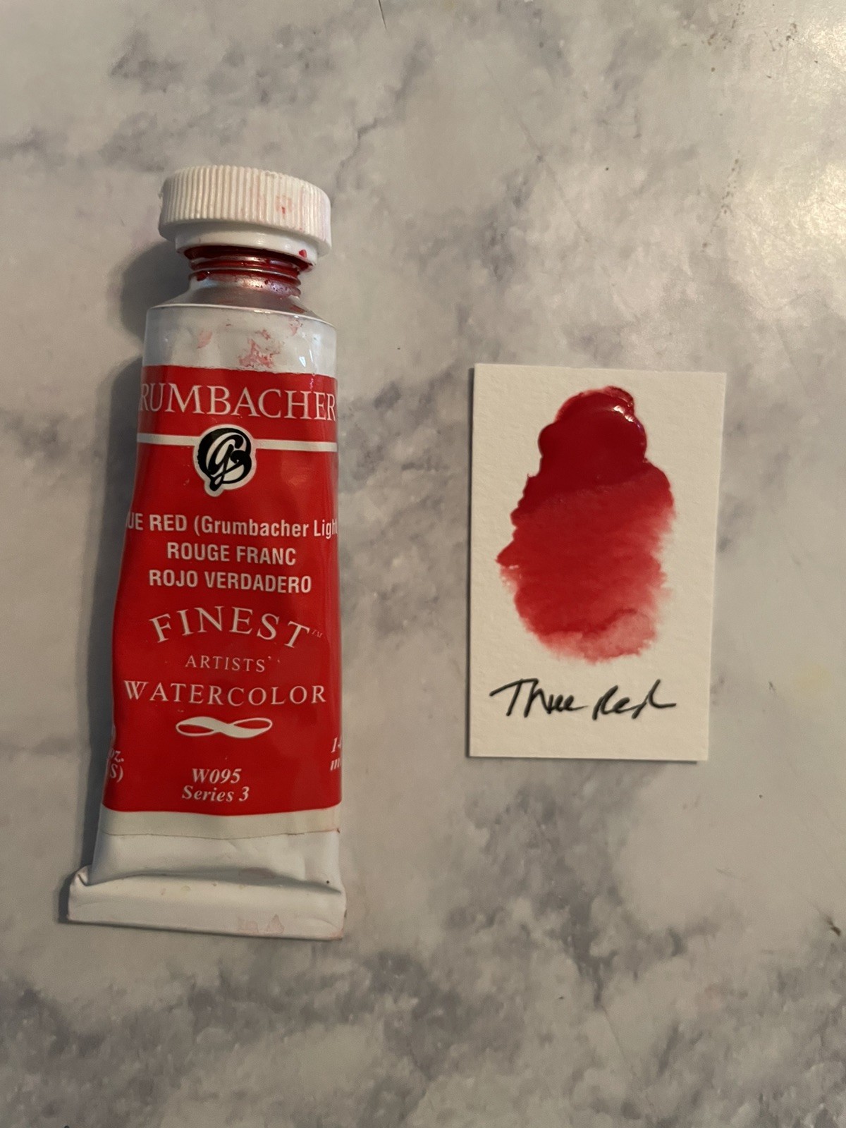 Grumbacher Finest Watercolor True Red 15ml Tube