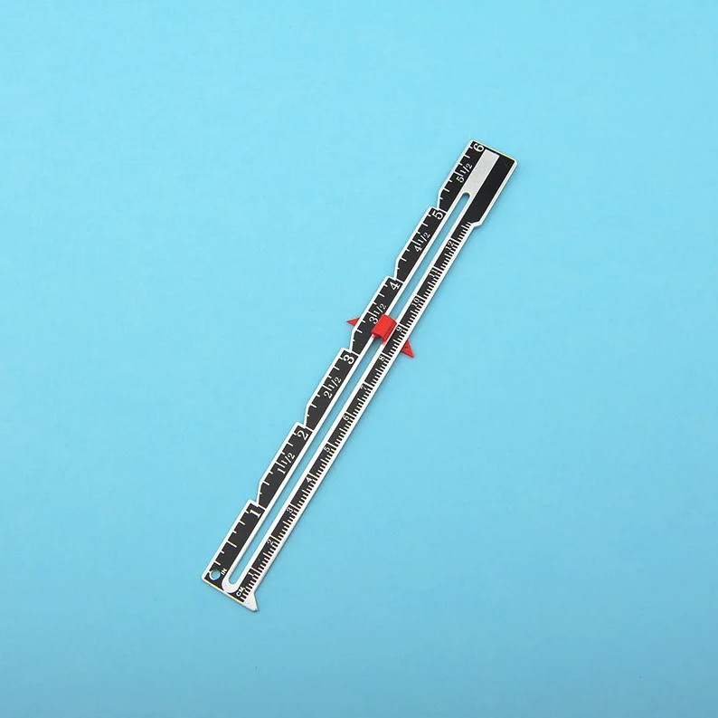 1pc Metal Sliding Sewing Gauge Quilting Measuring Tool Ruler – NEW