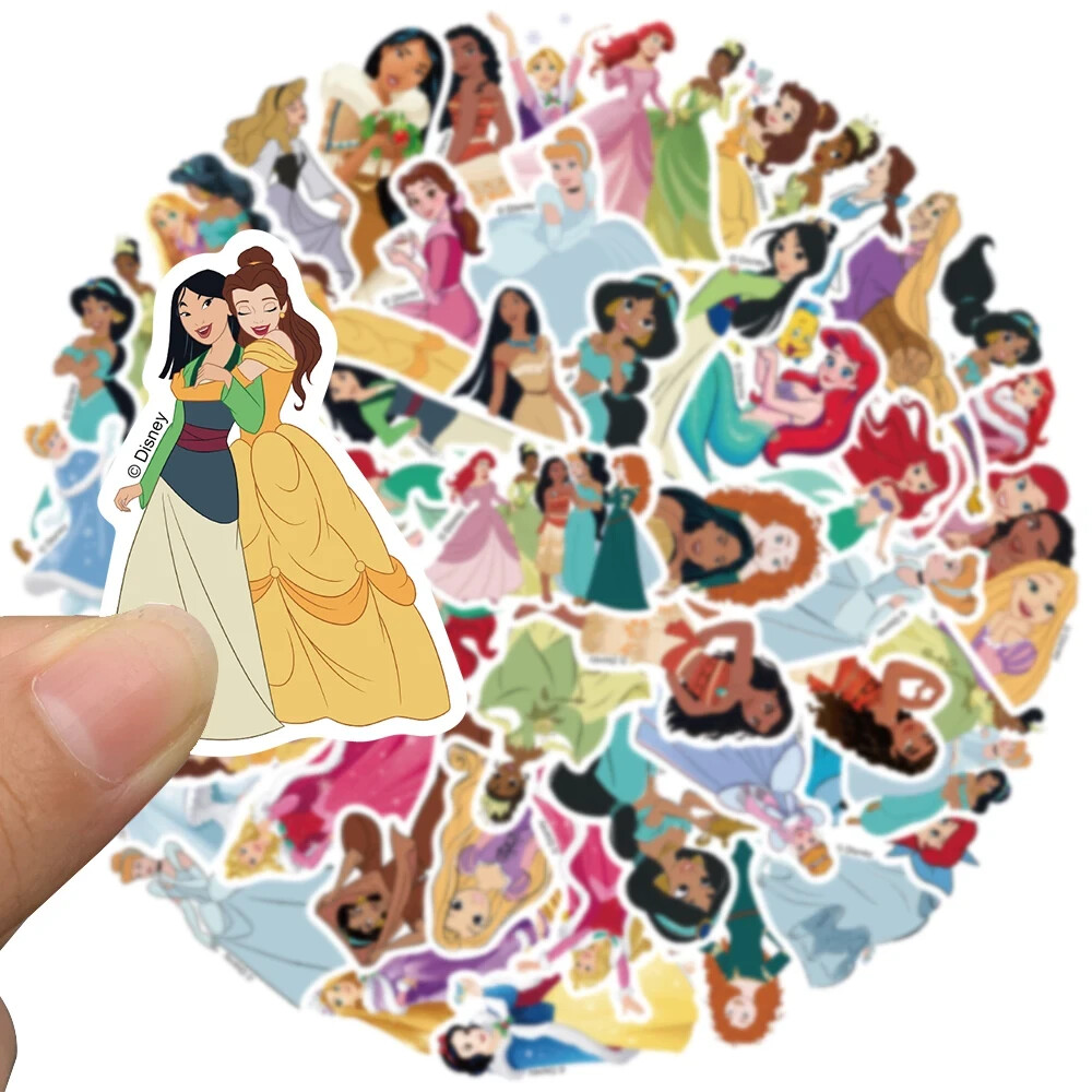 PRINCESSES From DISNEY 50pc STICKER SET, Little girls of all ages love them.