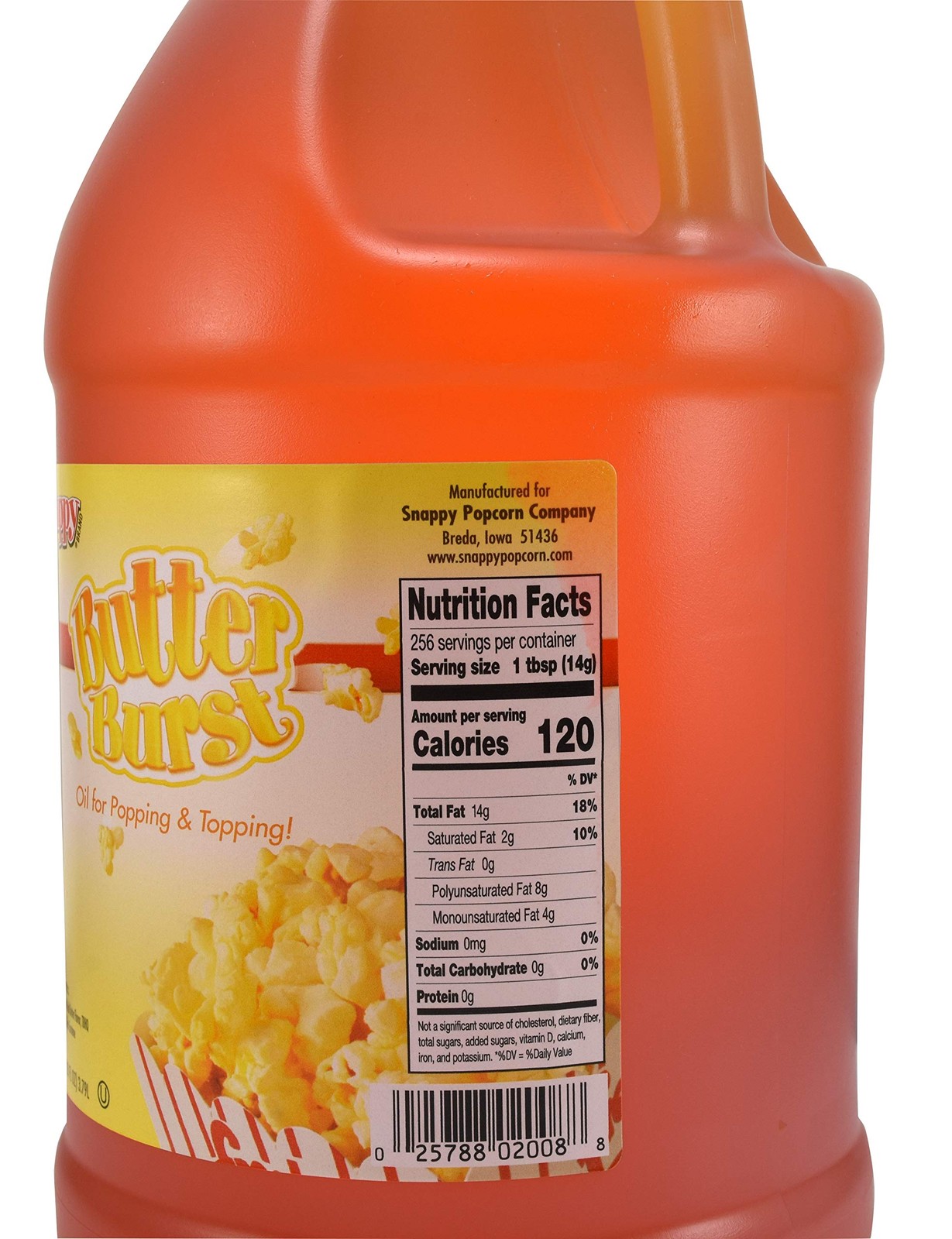 Butter Burst Oil 128 Oz Movie Theater Style Popcorn Flavor Ready to Use