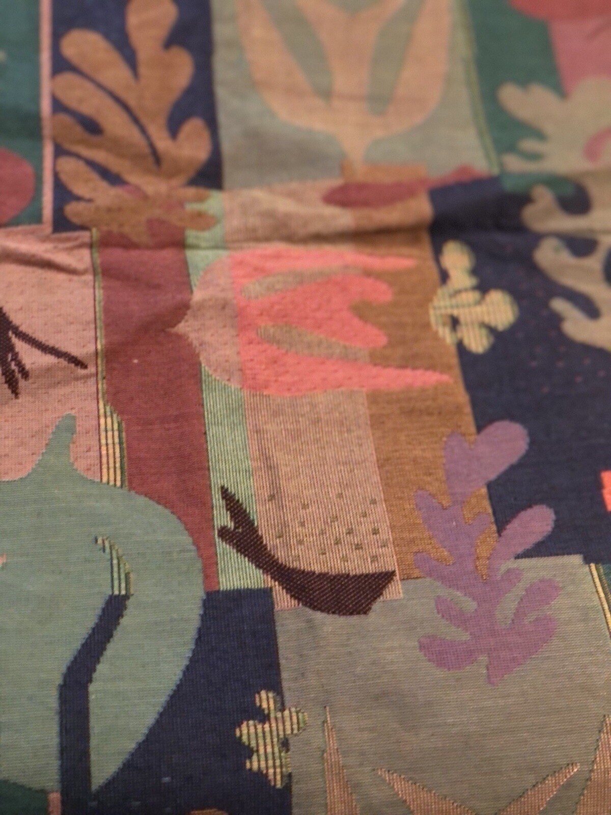 Stunning Modern Abstract upholstery fabric, blue background
