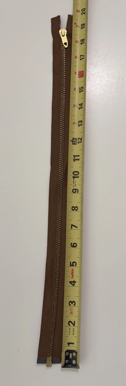New Old Stock Vintage Separating Talon Brass Zipper Made in USA – #6 (Medium)