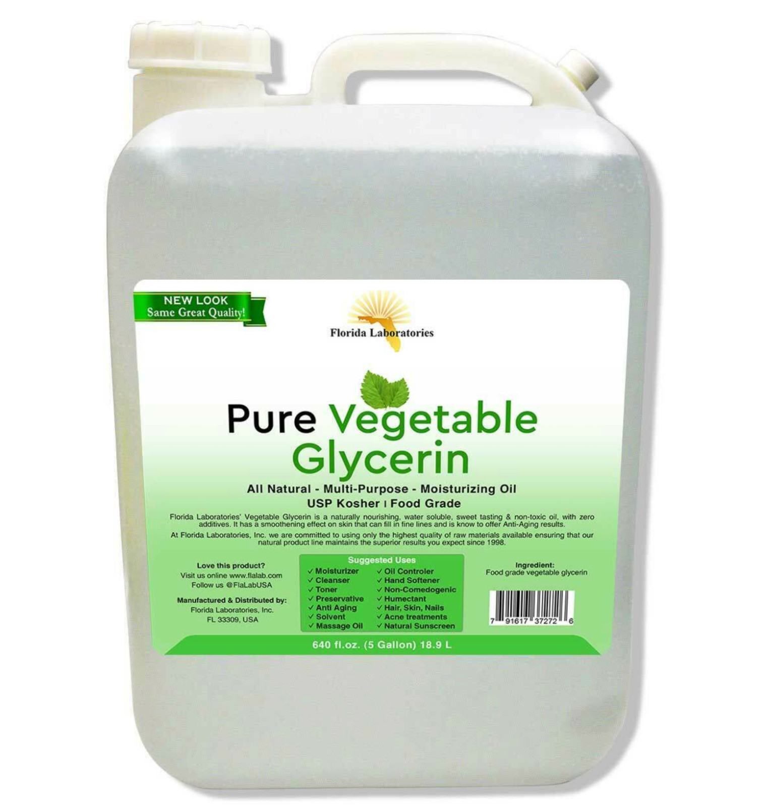 Vegetable Glycerin USP Kosher VG Food Grade 100% Natural – All Sizes