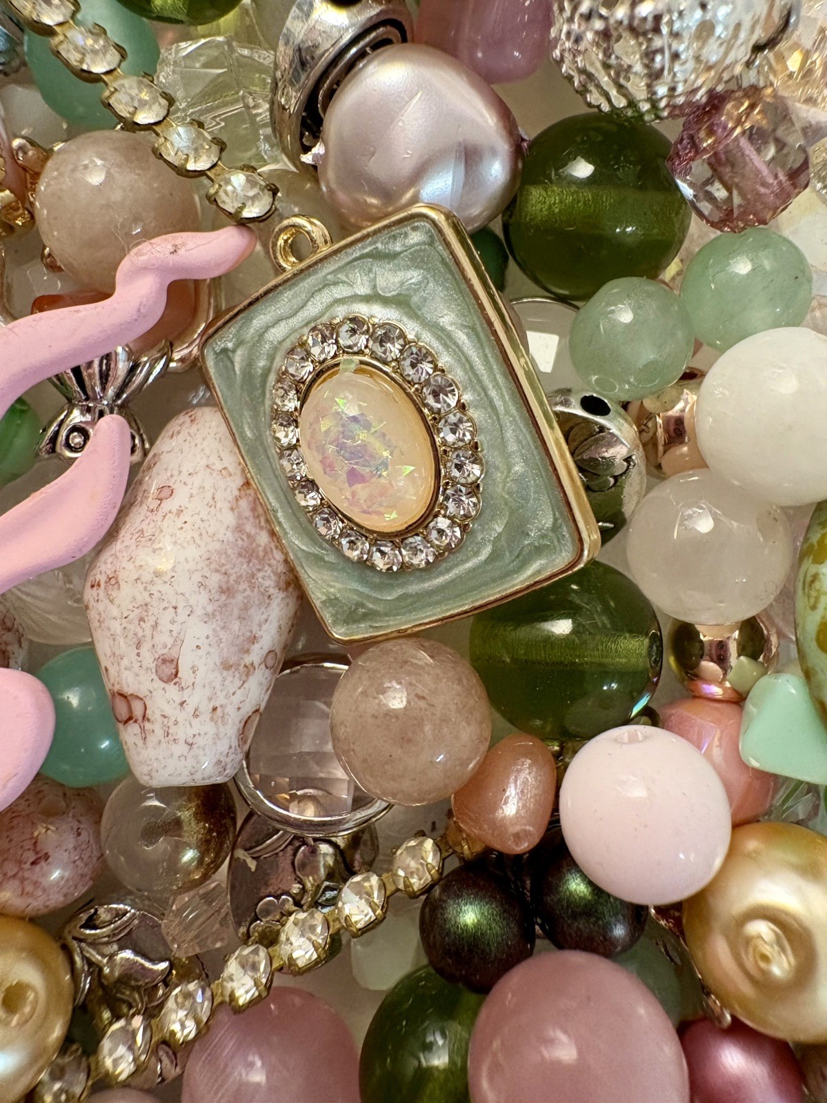 Afternoon Tea BEAD MIX for Jewelry Making – Czech Glass, Gemstone, Boho, Charms