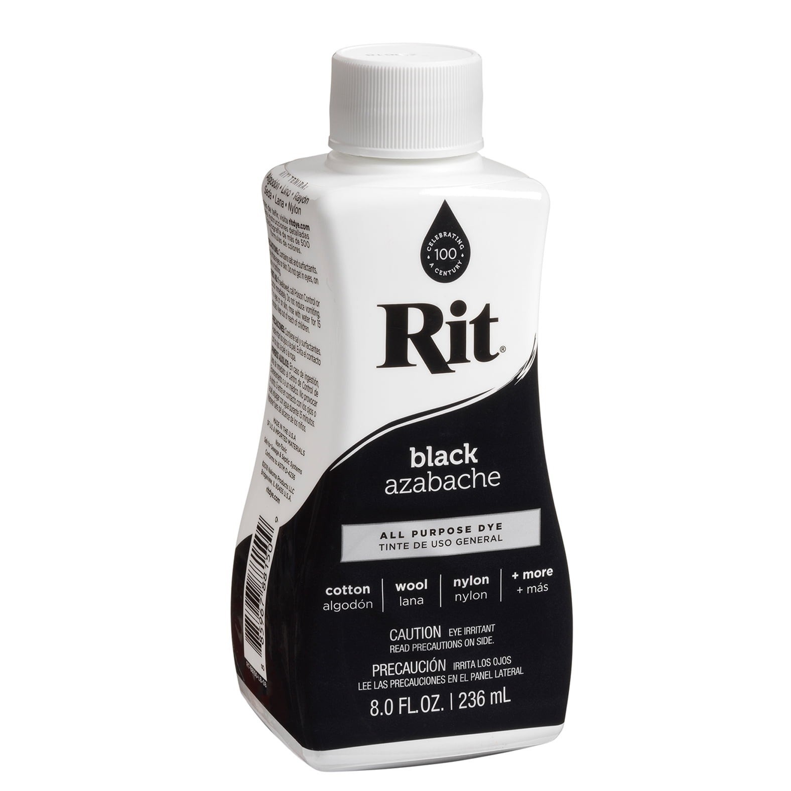 Rit All-Purpose Black Liquid Dye, 8 fl oz Bottles (Pack of 2)