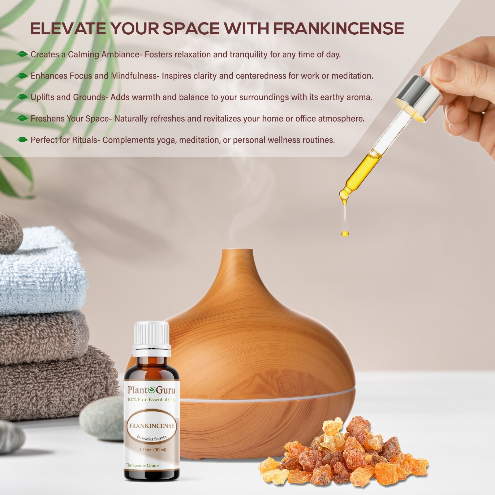 Frankincense Essential Oil 100% Pure Natural Therapeutic Grade Boswellia Serrata
