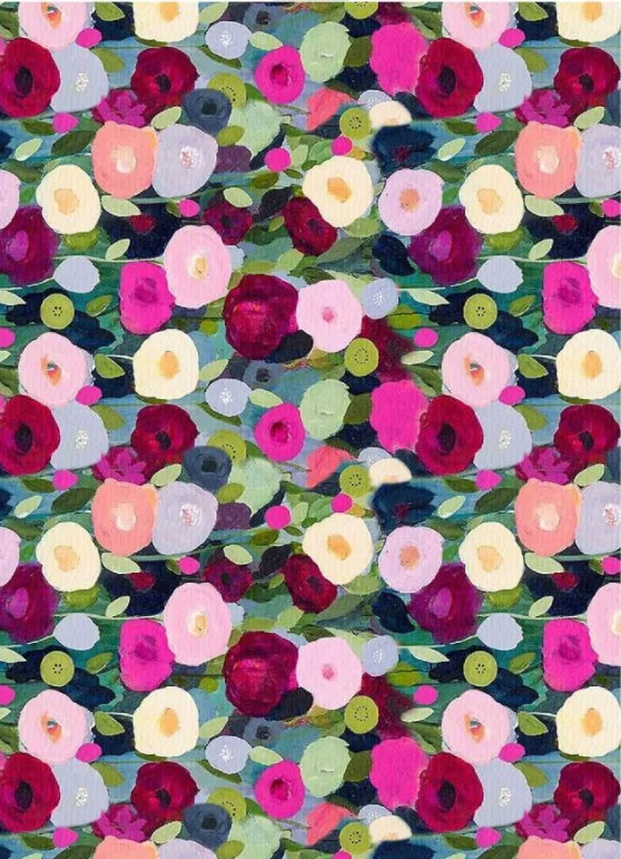 55”Wide By Yard Pink Floral Viscose Fabric Soft Sewing Clothing Material Poplin