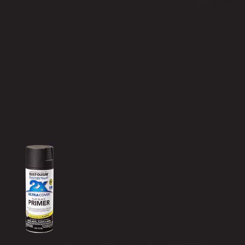 Rust-Oleum 249846 Black Interior/Exterior Paint & Primer Spray 12 oz. 6 Pack