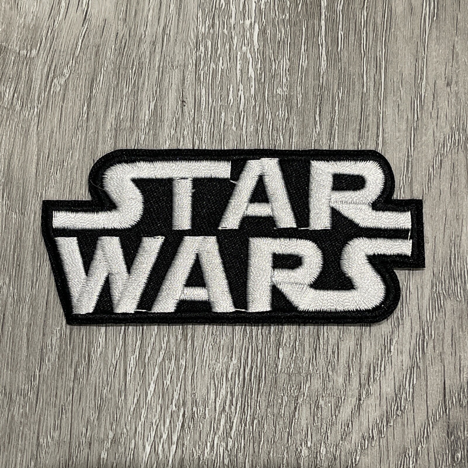 Star Wars Logo Embroidered Iron On Patch 1.75×3.75 Inch