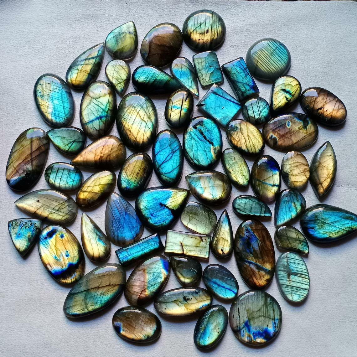 551 Cts Parcel Labradorite Gemstones Full Fire Free Size & Shape Loose Cabochons