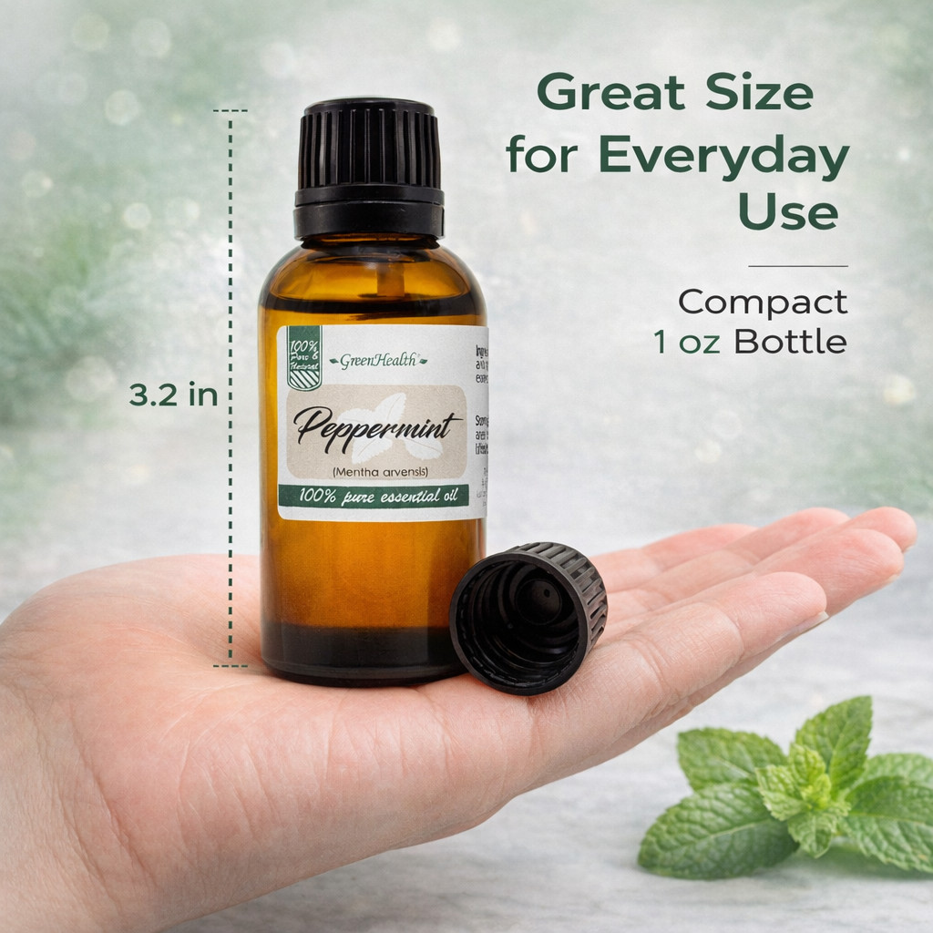 1 fl oz Peppermint Essential Oil 100% Pure – GreenHealth