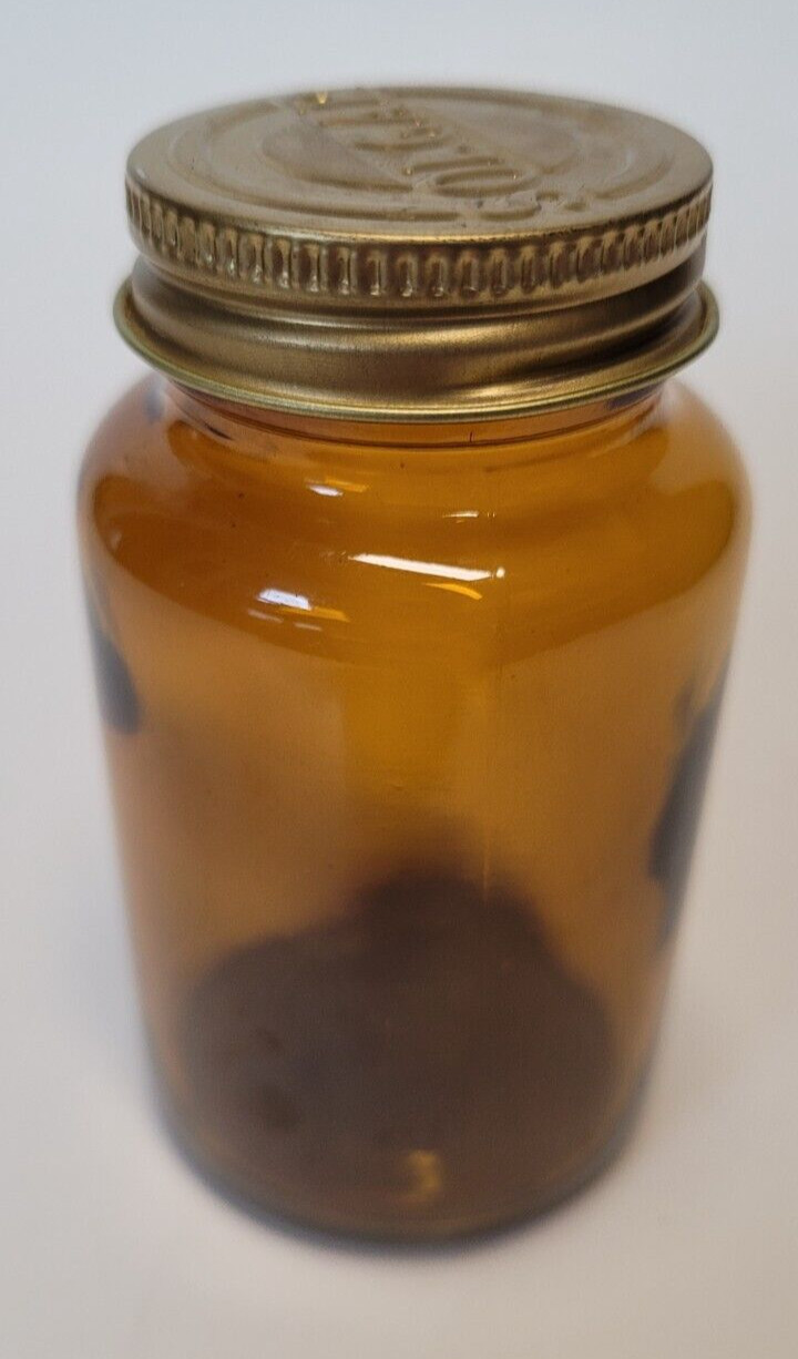 Solgar Wide Mouth Amber Glass Bottle with Aluminum Lid