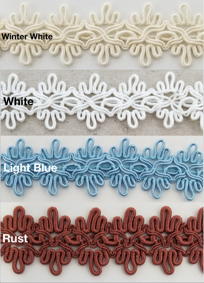 1″ Designer Braid Gimp Trim – 12 Continuous Yards – Many Colors! MADE IN USA