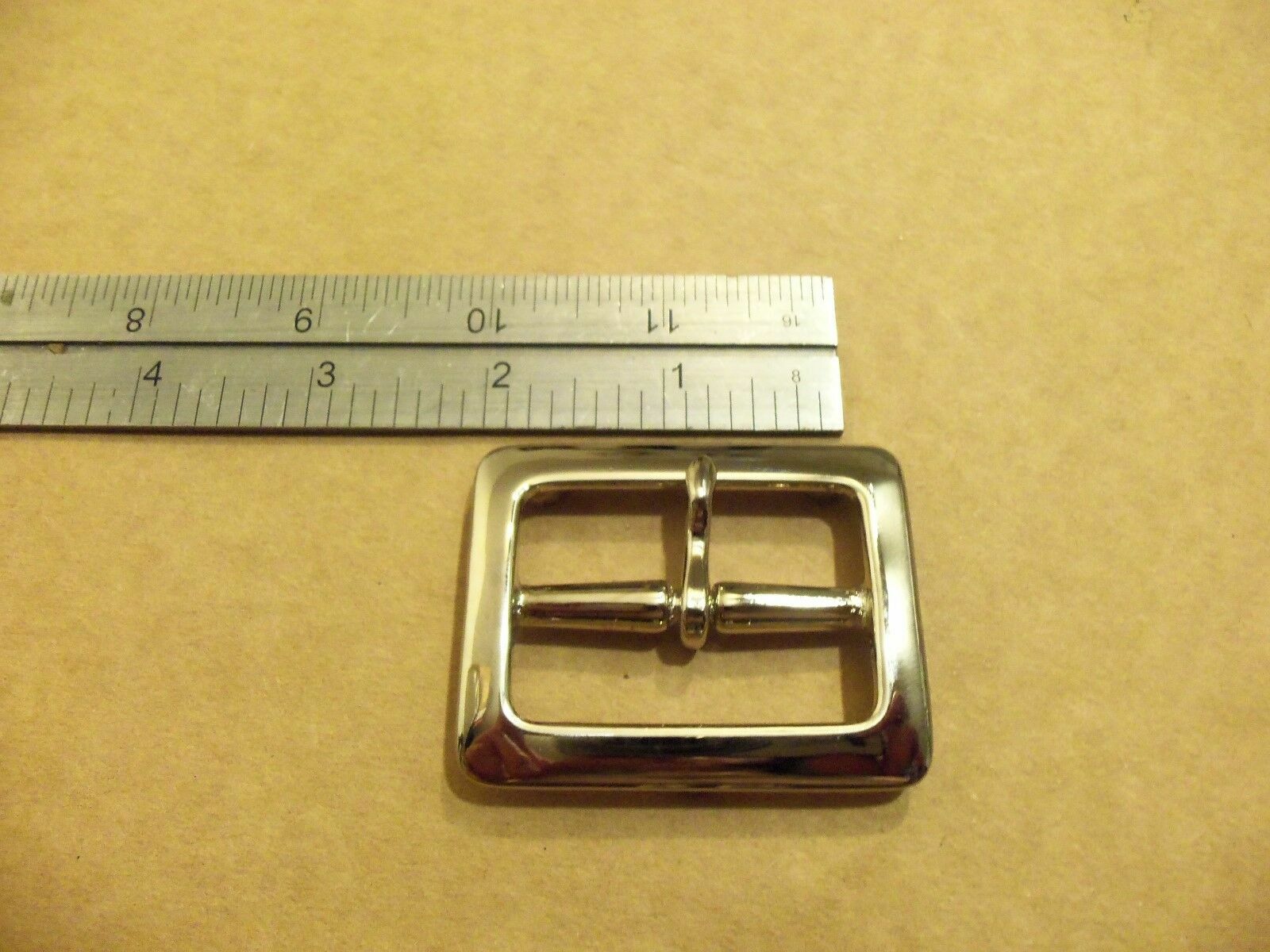 1 3/4″ Nickeled Solid Brass Square Middle Bar Belt Buckle (Pack Of 2)