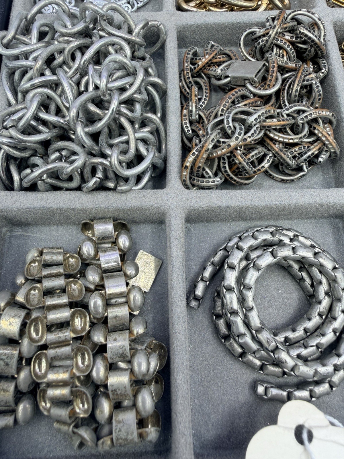 2 Lbs Chain Segments Vintage Gold Silver Brass Mixed Styles Salvaged