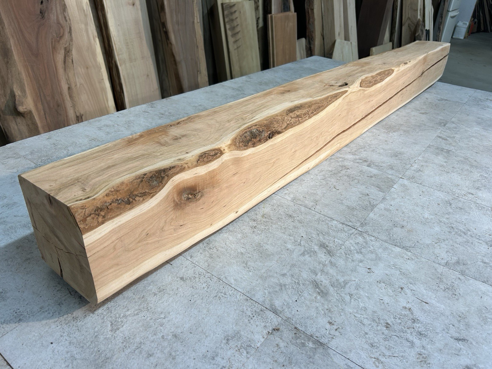 Cherry Mantel Beam/Fireplace Mantel Beam/Rustic Modern Wood/Solid Hardwood Beam