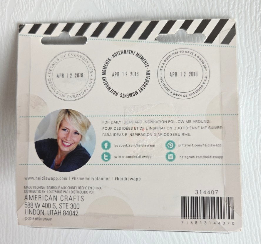 NIB Heidi Swapp Magnetic Date Stamp for Scrapbooking 4 pcs PLEASE READ 2012-2023