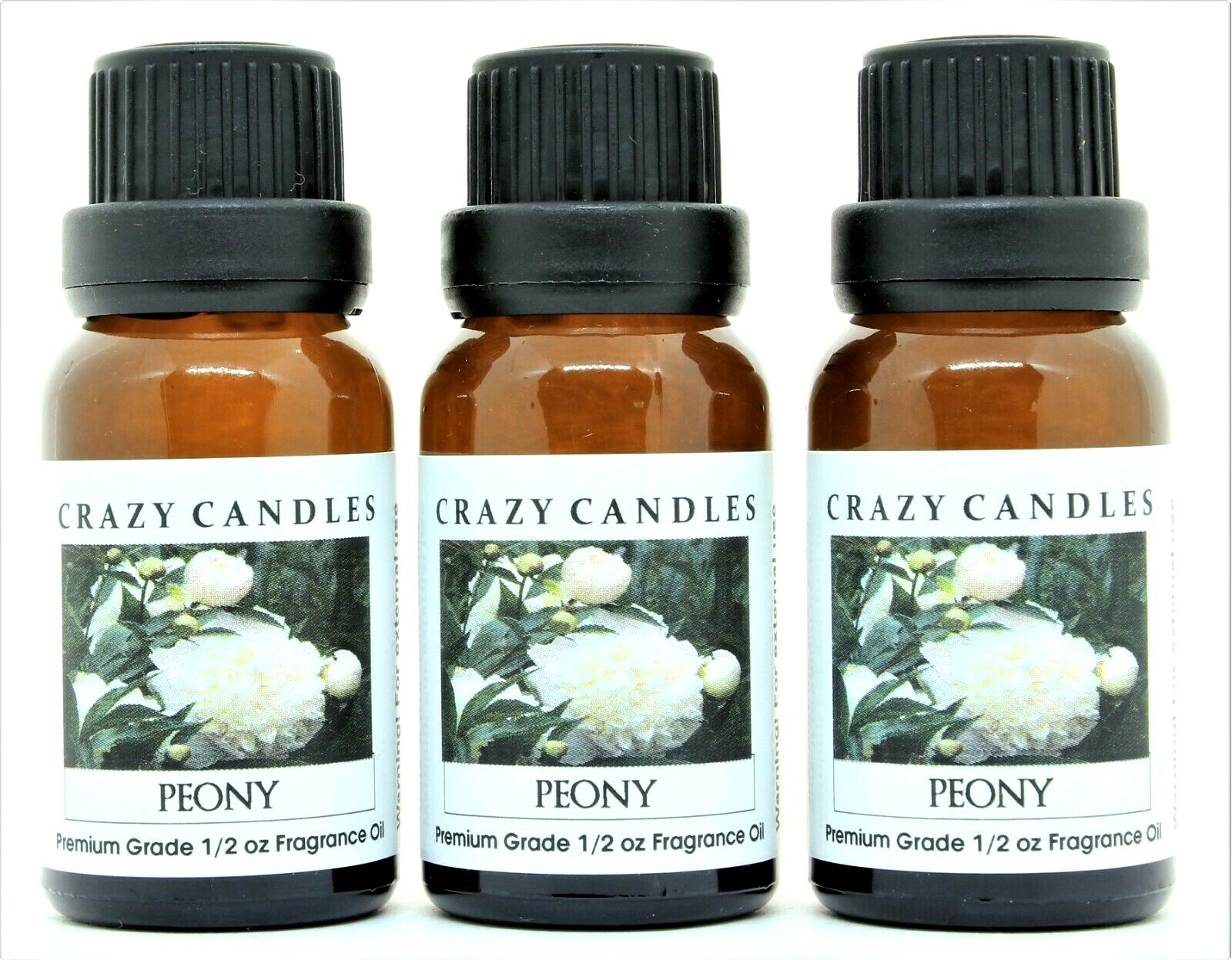 3 Peony 1/2oz Premium Grade Scented Fragrance Oil Crazy Candles