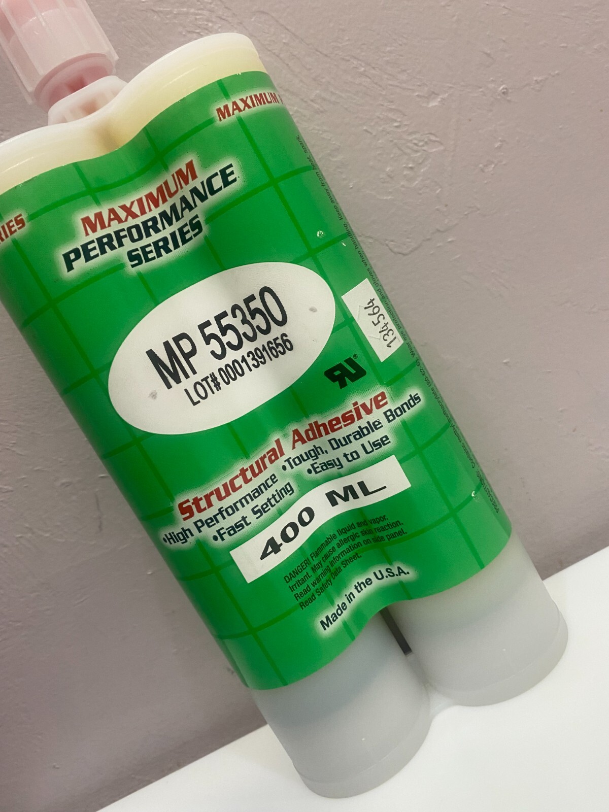 STRUCTURAL ADHESIVE by ASI Methacrylate Slow Cure MP 55350 400 ml. 30-40 minutes